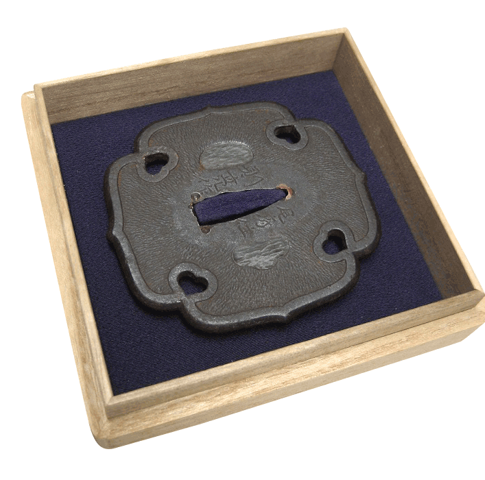 鍔 鐔 つば 二子山則亮 尾張 刀装具 小道具 服部刀美術店 Tsuba Owari